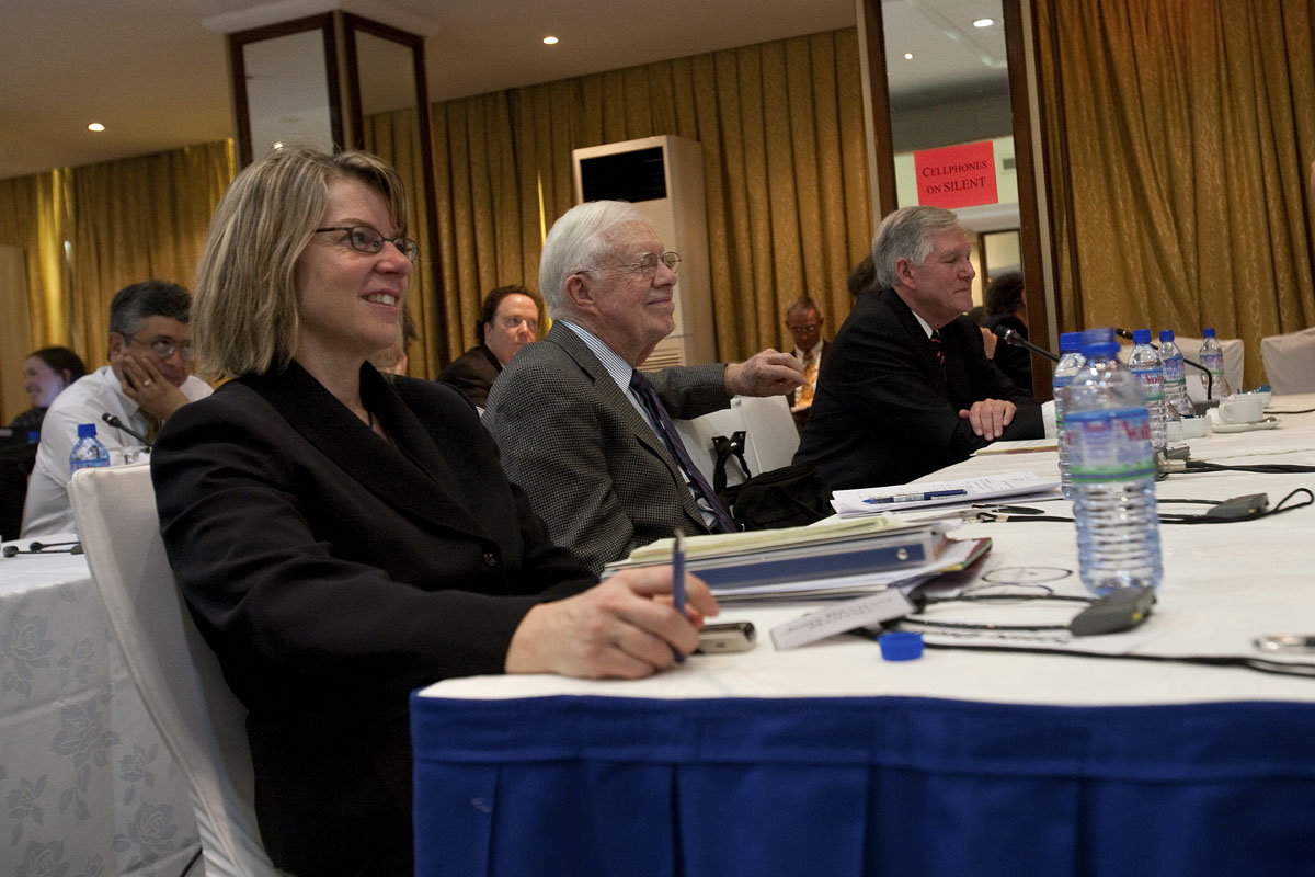 Laura Neuman, President Carter, and other panelists.