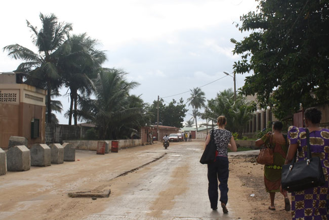 Jane Bigham and the team in Liberia.