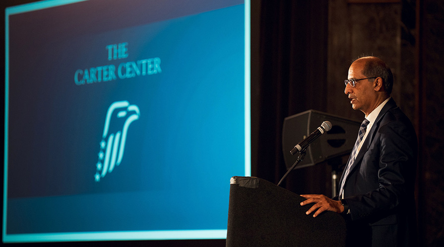 A man stands at the podium.