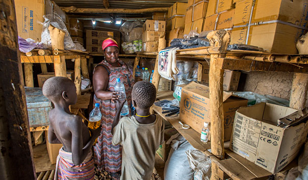 When Guinea worm disease is eradicated, Lomong'o says she will return home to Kenya to be closer to her mother and three daughters. Here she sits in front of her sleeping tent at a case containment center in Eastern Equitoria State, South Sudan, in 2013.